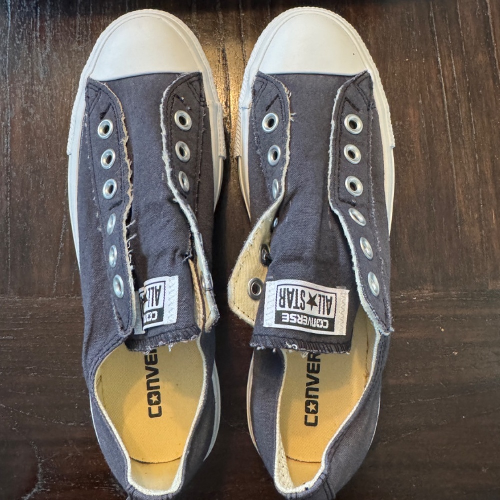 Converse Chuck Taylor All Star Canvas Slip Ons -NO LACE - BLACK - W8 /M6 - NIB